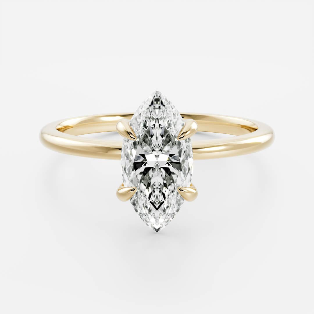 Solitaire- 1.0 CT Oval Moissanite Engagement Ring