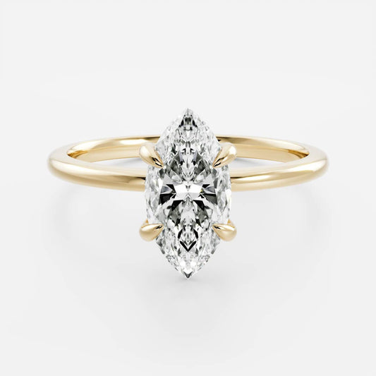 Solitaire- 1.0 CT Oval Moissanite Engagement Ring