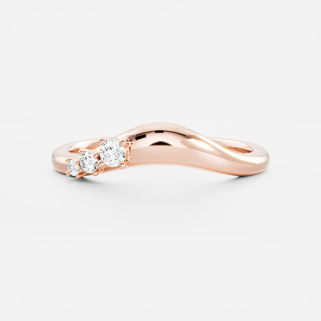 Half Eternity- 0.20 CT Oval Moissanite Wedding Band