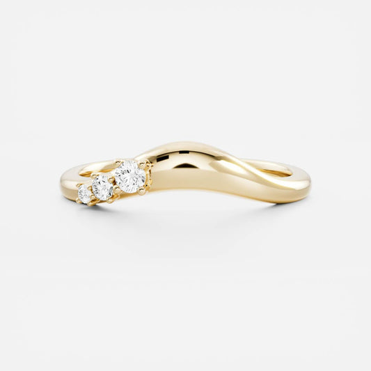 Half Eternity- 0.20 CT Oval Moissanite Wedding Band