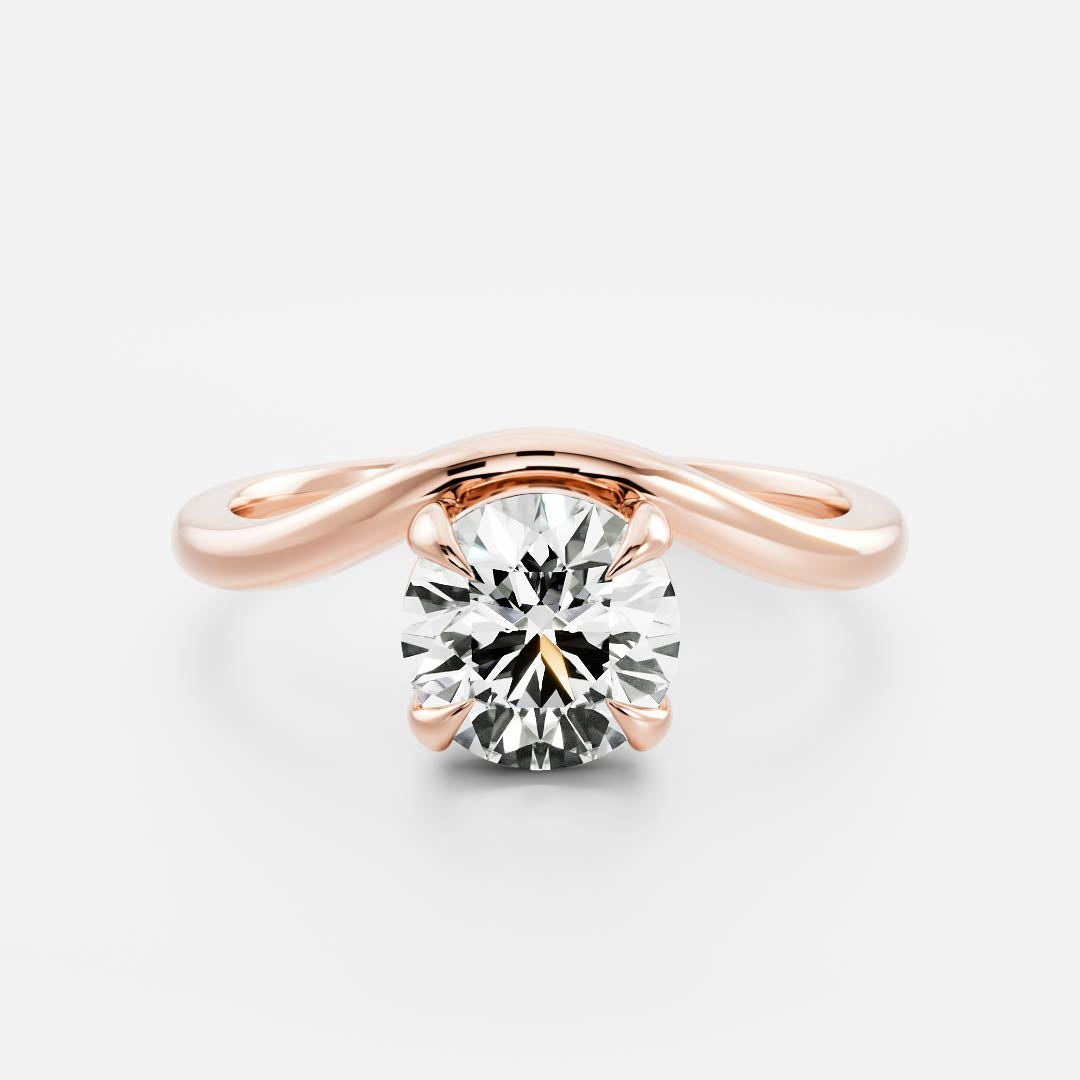Solitaire- 1.0 CT Oval Moissanite Engagement Ring