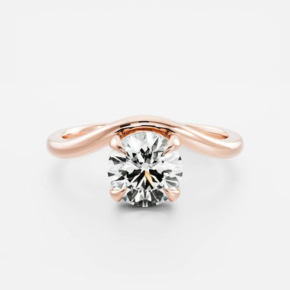 Solitaire- 1.0 CT Oval Moissanite Engagement Ring