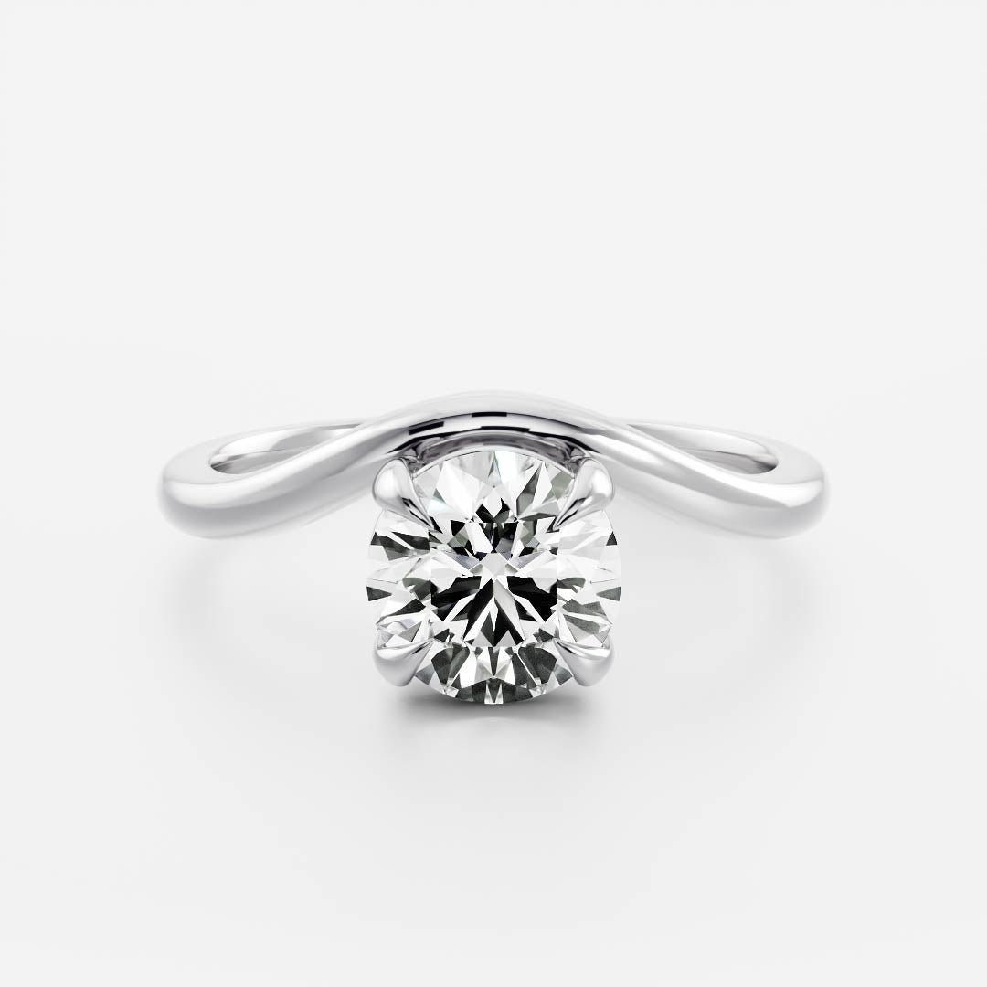 Solitaire- 1.0 CT Oval Moissanite Engagement Ring