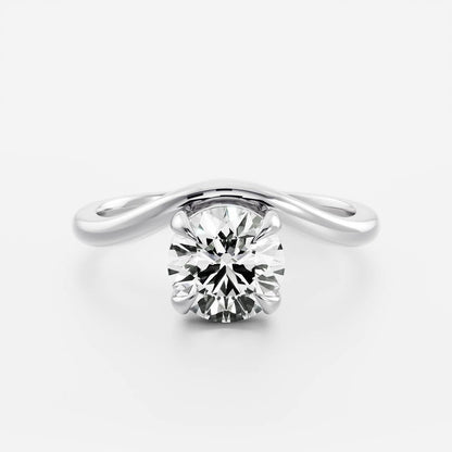 Solitaire- 1.0 CT Oval Moissanite Engagement Ring