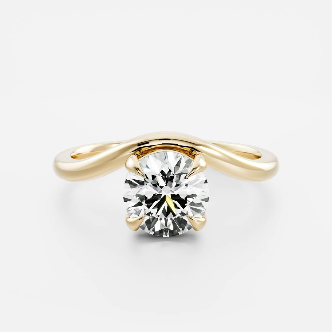 Solitaire- 1.0 CT Oval Moissanite Engagement Ring