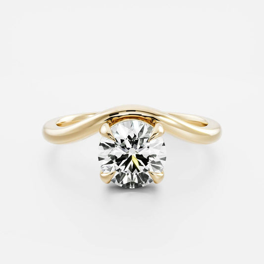 Solitaire- 1.0 CT Oval Moissanite Engagement Ring