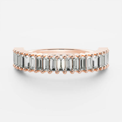 Half Eternity- 2.73 CT Baguette Moissanite Wedding Band