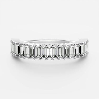 Half Eternity- 2.73 CT Baguette Moissanite Wedding Band