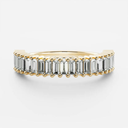 Half Eternity- 2.73 CT Baguette Moissanite Wedding Band