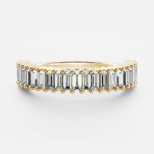 Half Eternity- 2.73 CT Baguette Moissanite Wedding Band