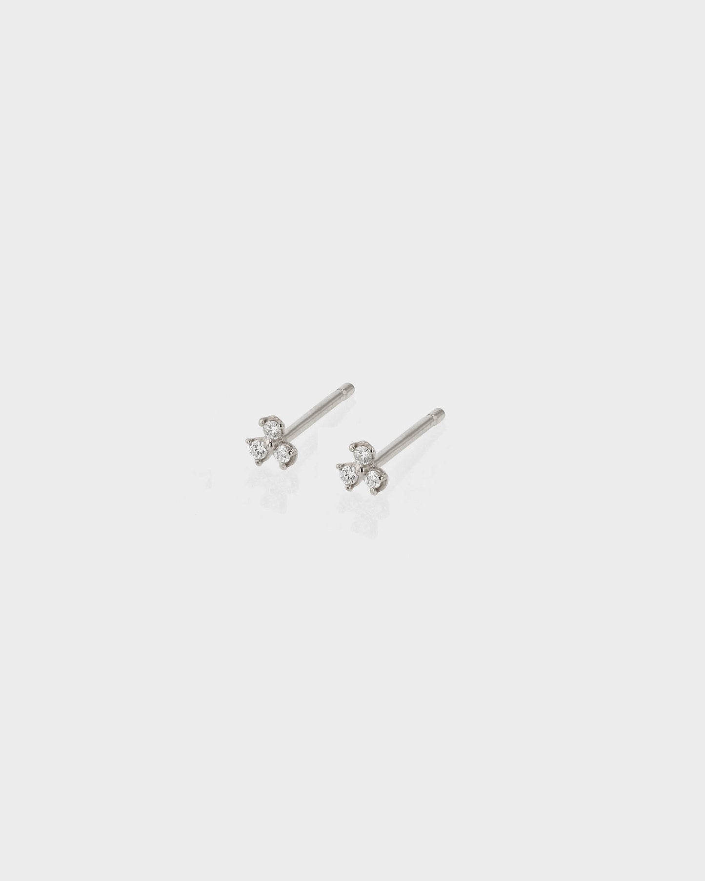 Radiant 0.02 TCW Round Lab Grown Diamond Trio Cartilage Studs 1