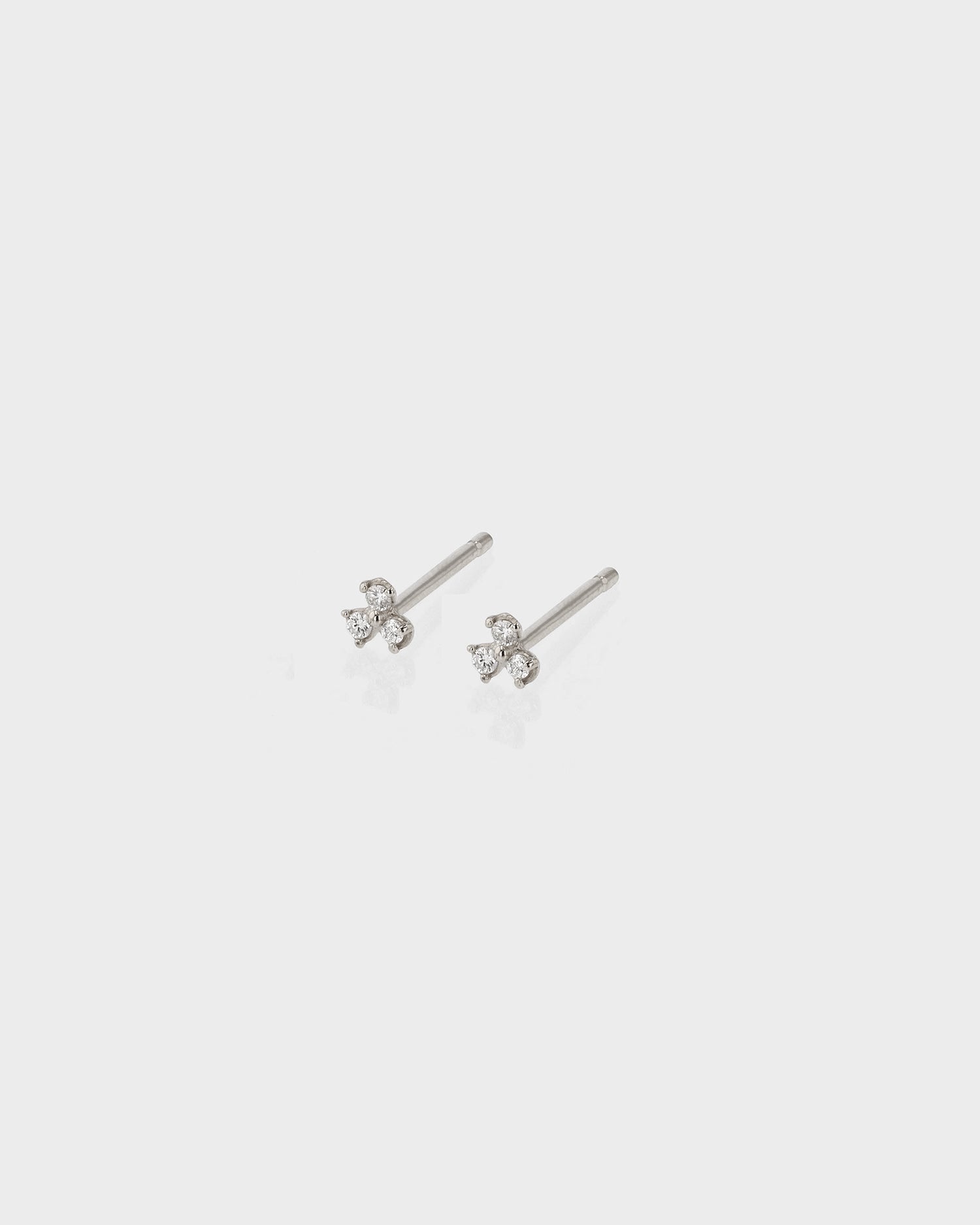 Radiant 0.02 TCW Round Lab Grown Diamond Trio Cartilage Studs 1