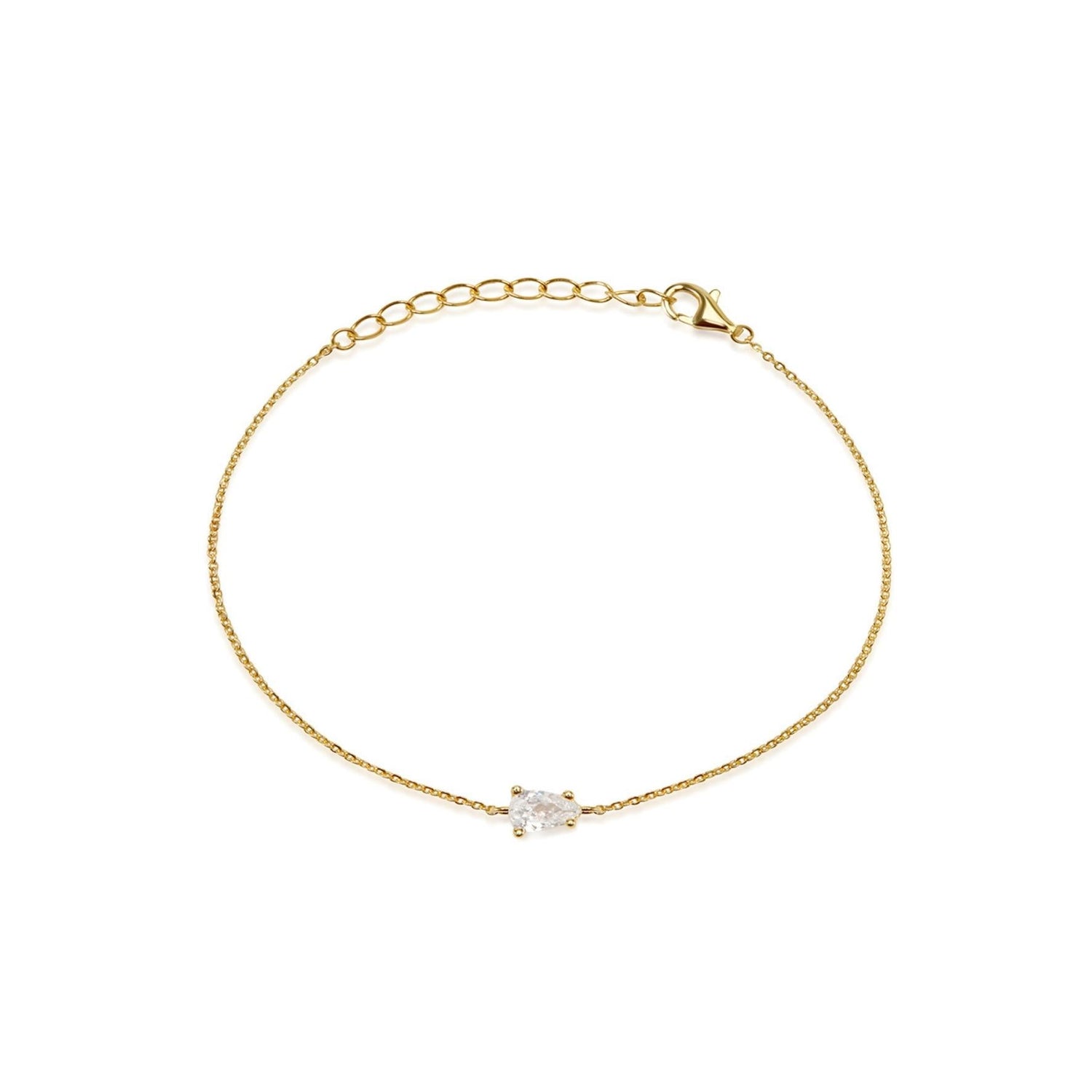 0.2 CT Pear Lab Grown Diamond Solitaire Bracelet 1