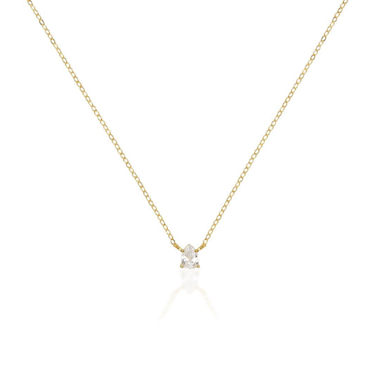 Radiant 0.5 CT Pear Cut Lab-Grown Diamond Solitaire Necklace