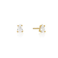 Load image into Gallery viewer, 0.2TCW Pear-Cut Lab-Grown Diamond Gold Stud Earrings
