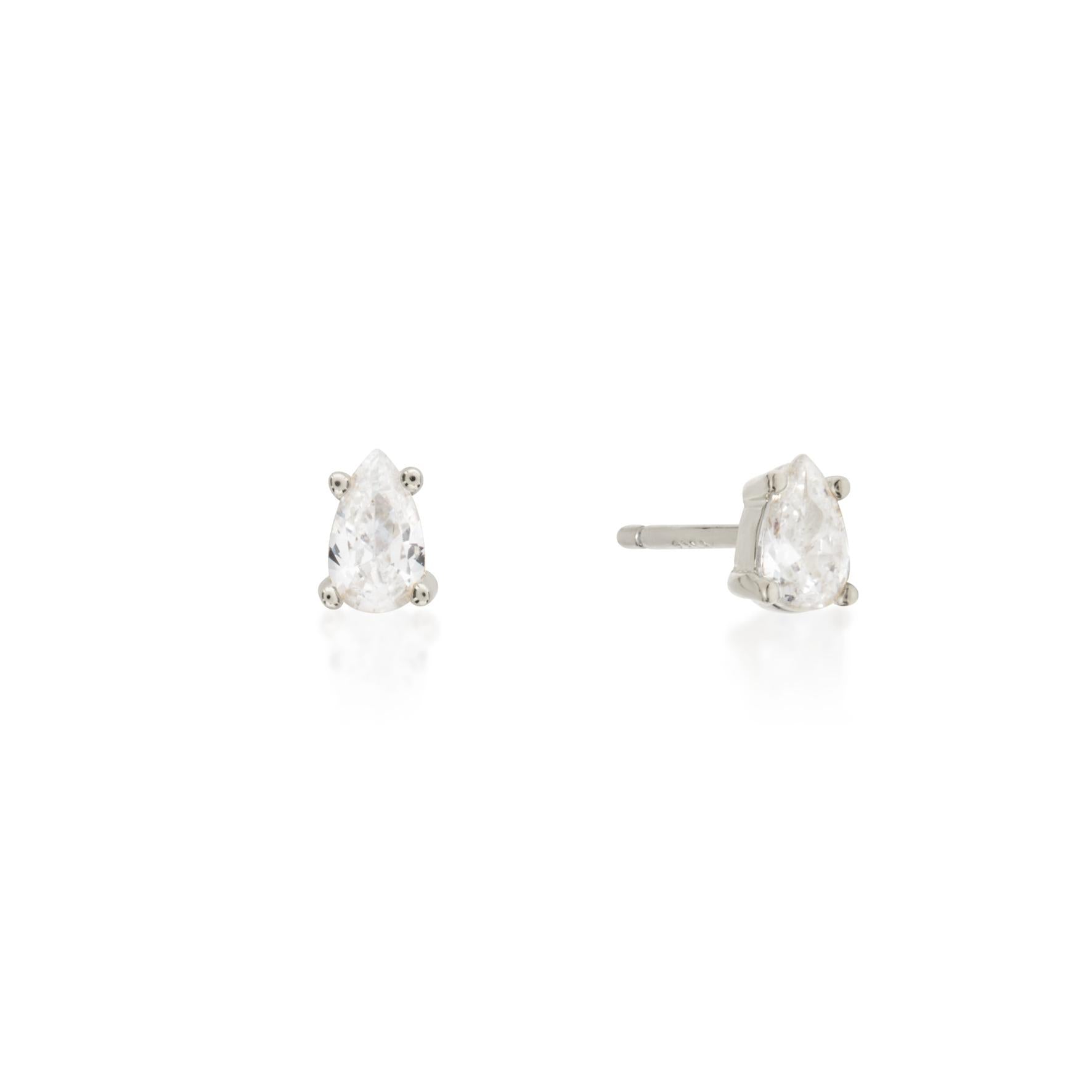 Elegant 0.2 TCW Pear Lab-Grown Diamond Stud Earrings 1