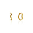 Load image into Gallery viewer, Gold Verve Wave Hoop Earrings
