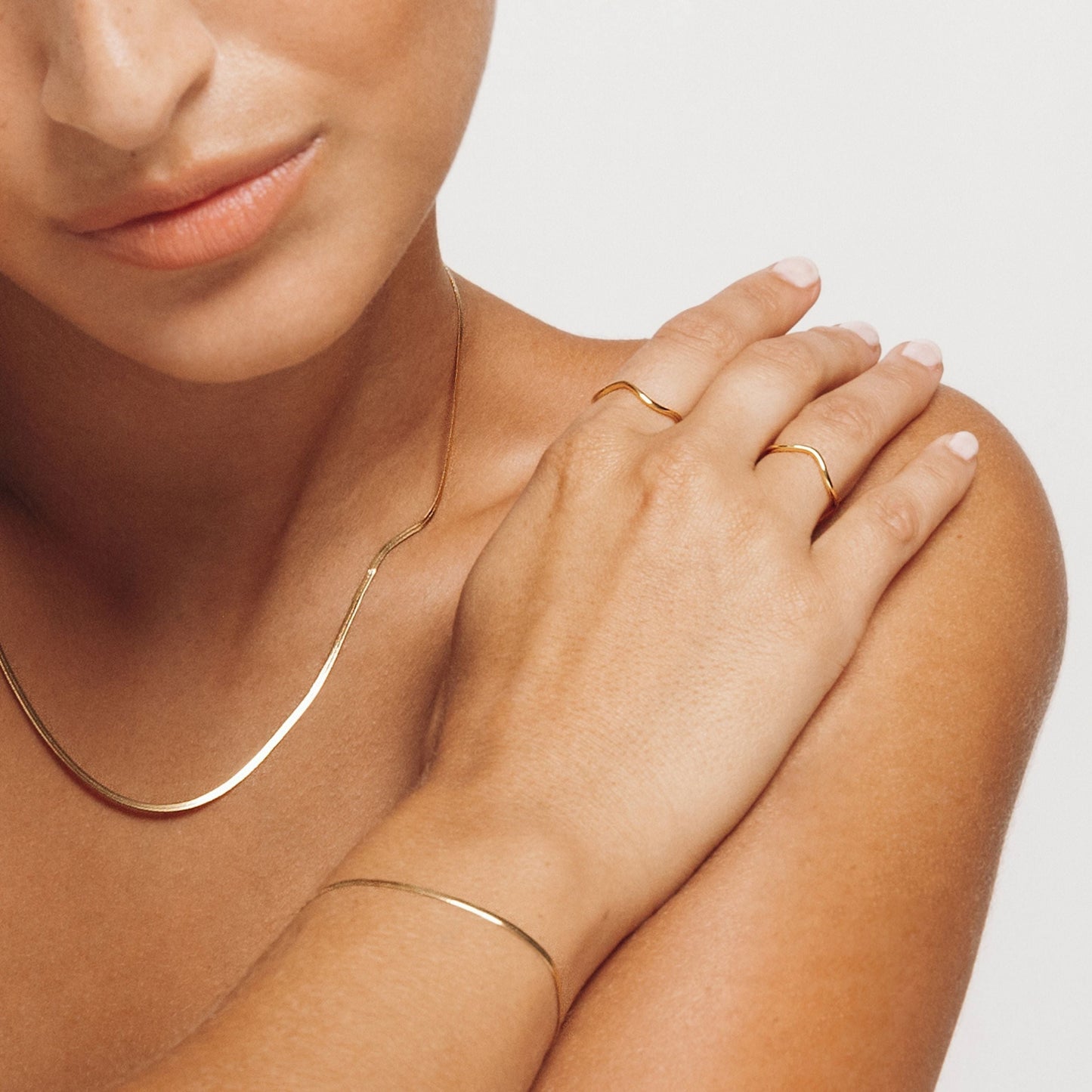 Uneven Thin Wave Wedding Band 7