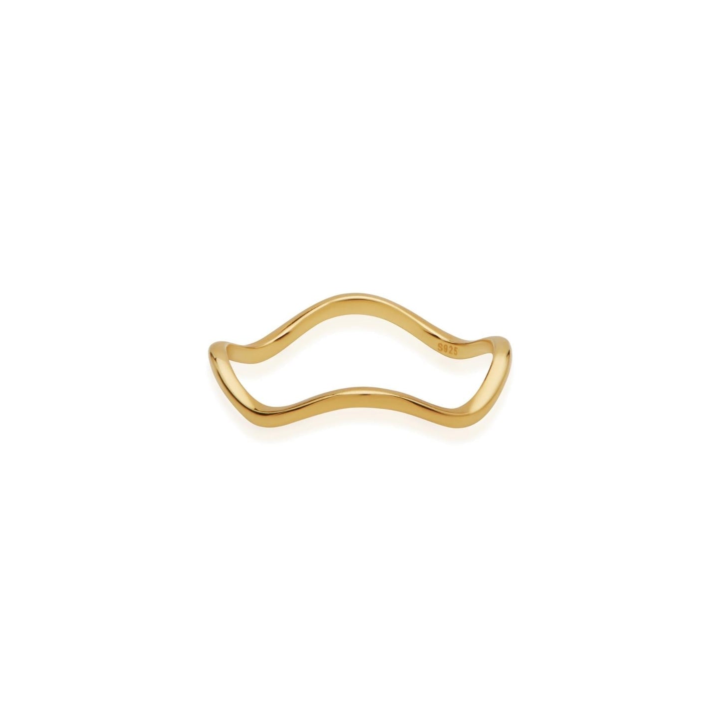 Uneven Thin Wave Wedding Band 1