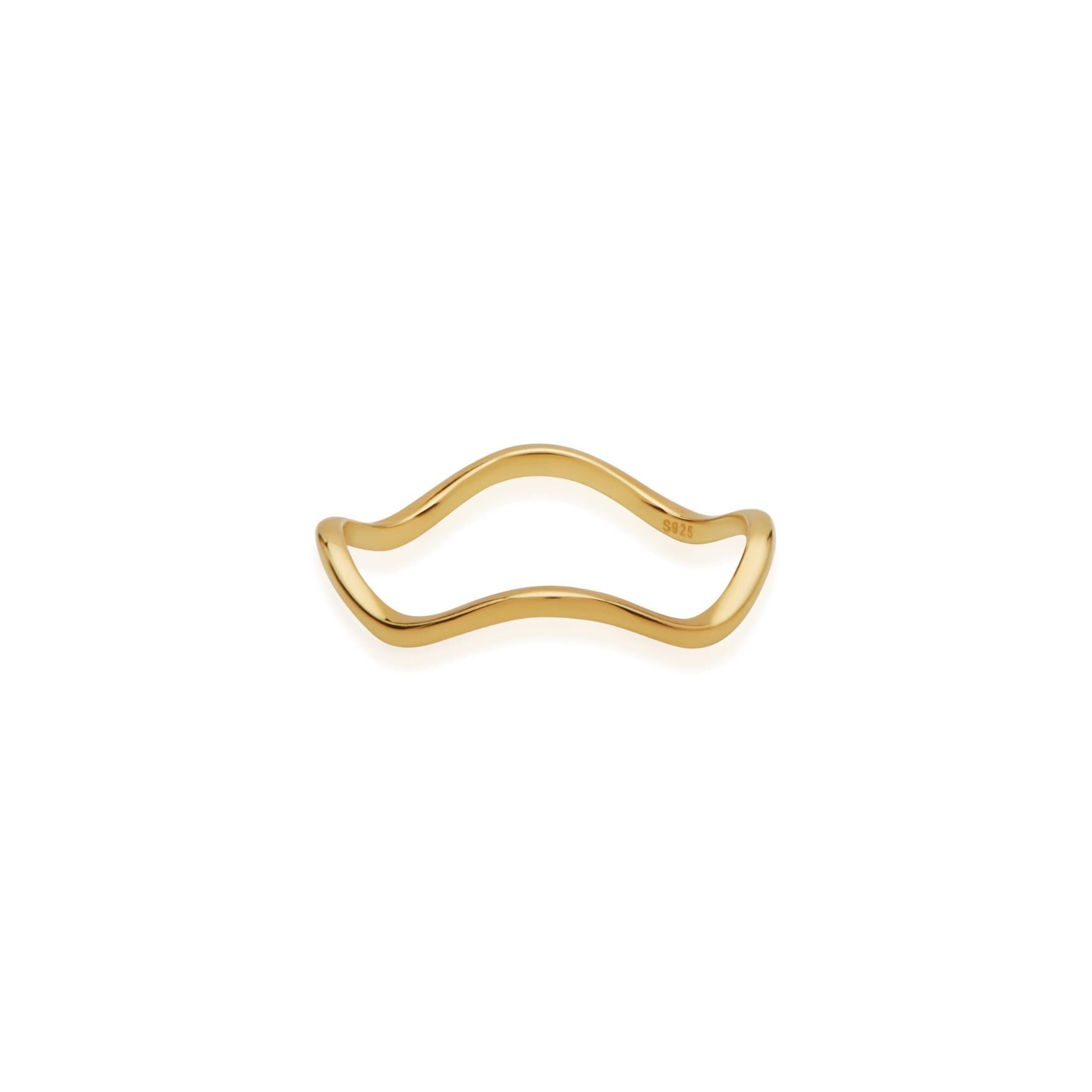 Uneven Thin Wave Wedding Band 1