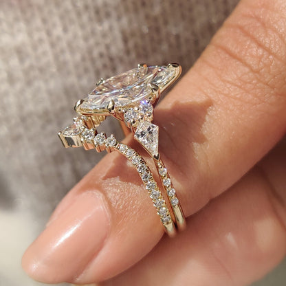 Solitaire Cathedral- 1.8 CT Cushion Lab Grown Diamond Wedding Band