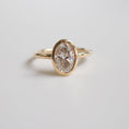 Load image into Gallery viewer, 1.50 CT Oval Lab Grown Diamond Bezel Set Engagement Ring in Yellow Gold
