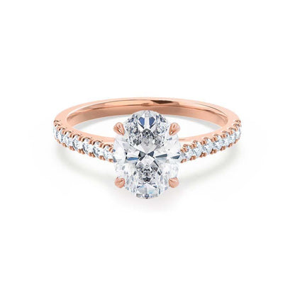 1.50 CT Oval Lab Grown Diamond Pave Engagement Ring 1