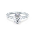 Load image into Gallery viewer, 1.50 CT Oval Lab Grown Diamond Pave Engagement Ring
