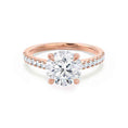 Load image into Gallery viewer, 1.0 CT Round Lab Grown Diamond Pave Engagement Ring 1
