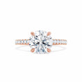 Load image into Gallery viewer, 1.0 CT Round Lab Grown Diamond Pave Engagement Ring 2
