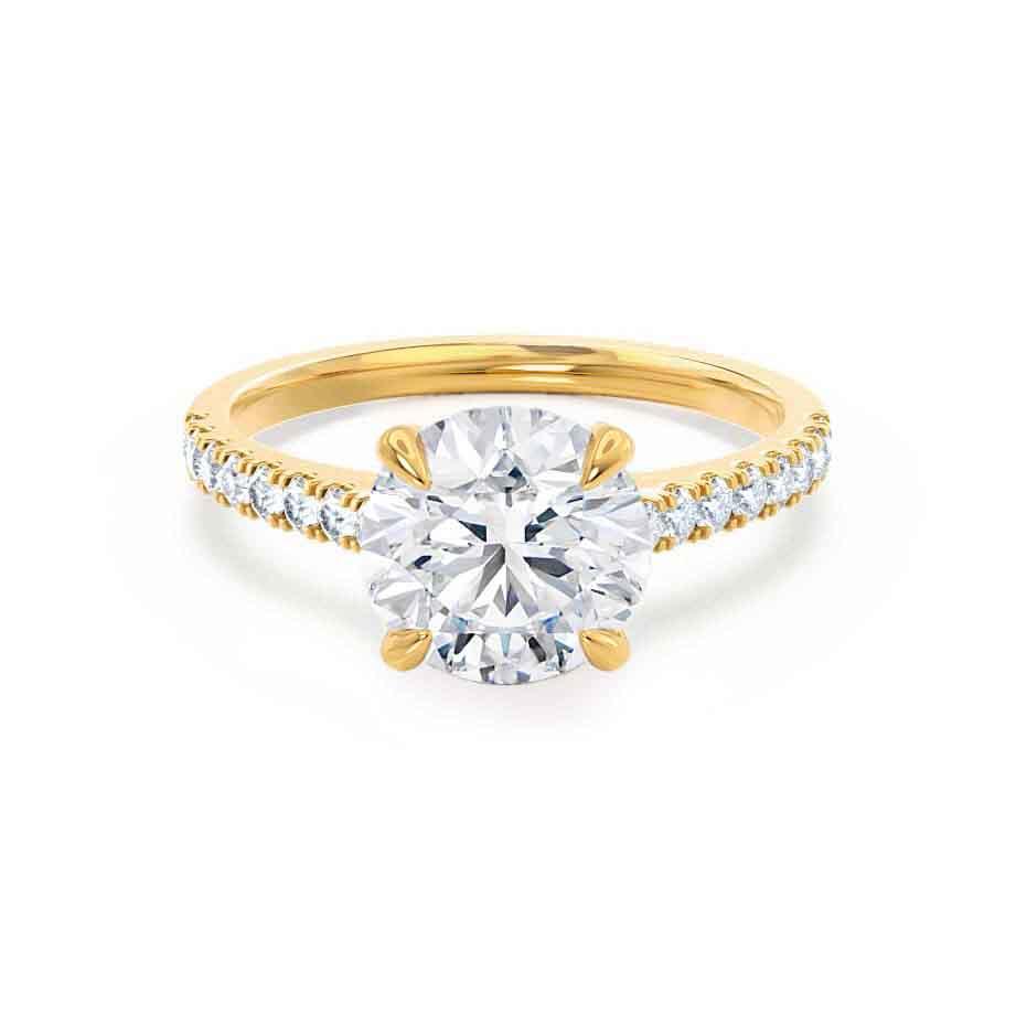 1.20 CT Round Lab-Grown Diamond Pave Setting Engagement Ring 2
