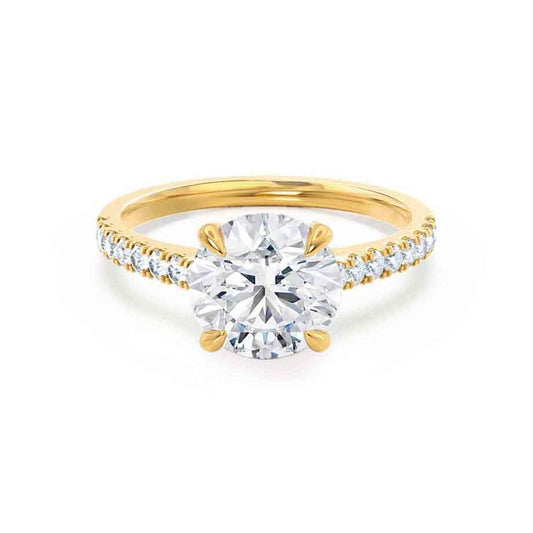 1.20 CT Round Lab-Grown Diamond Pave Setting Engagement Ring