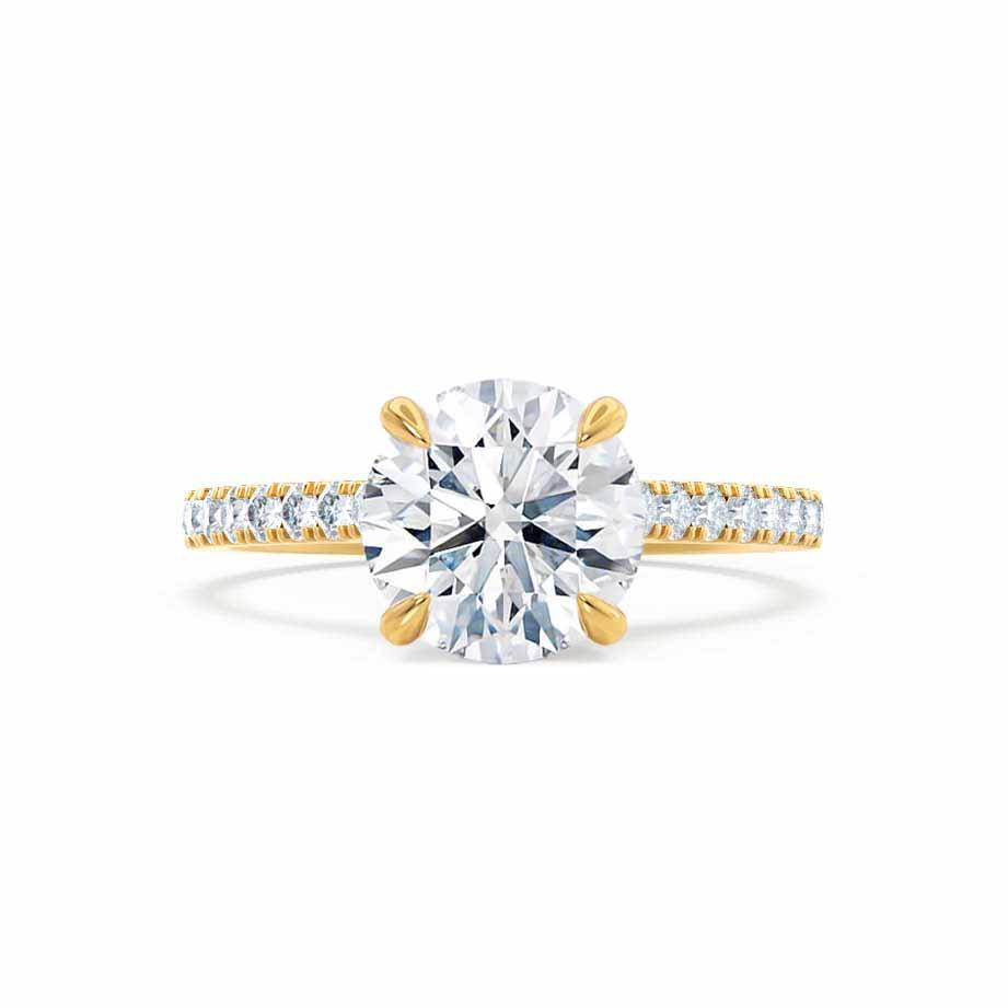 1.20 CT Round Lab-Grown Diamond Pave Setting Engagement Ring 1