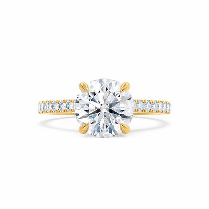 1.20 CT Round Lab-Grown Diamond Pave Setting Engagement Ring 1