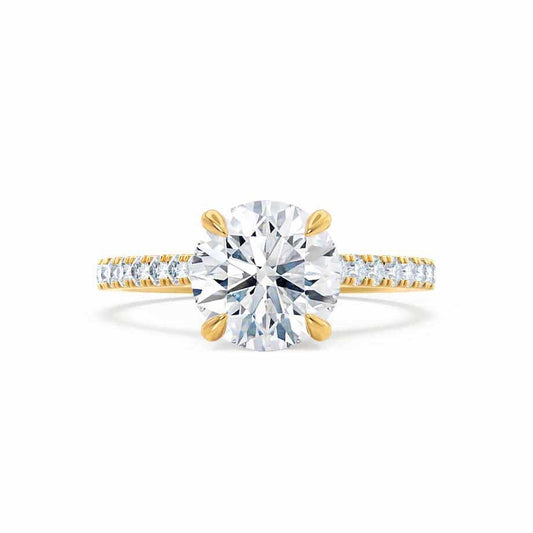 1.20 CT Round Lab-Grown Diamond Pave Setting Engagement Ring