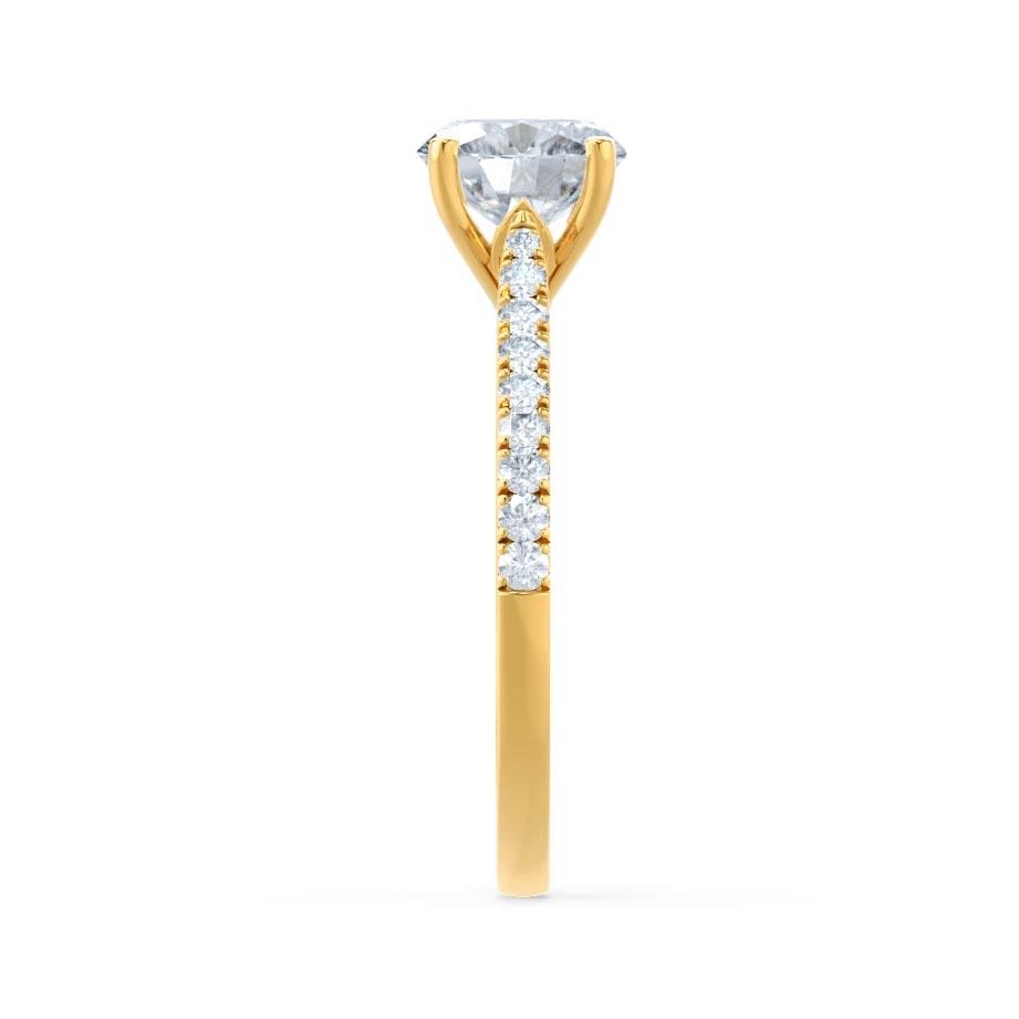 1.20 CT Round Lab-Grown Diamond Pave Setting Engagement Ring 4