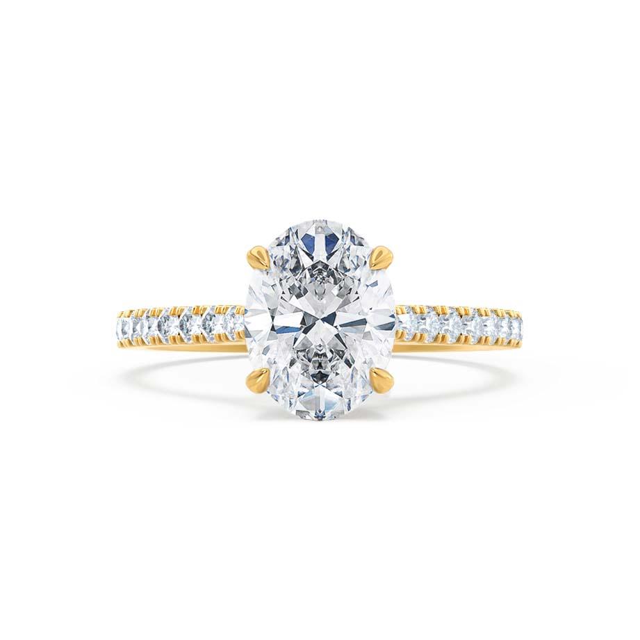 1.50 CT Oval Lab Grown Diamond Pave Engagement Ring 2