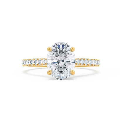 1.50 CT Oval Lab Grown Diamond Pave Engagement Ring 2