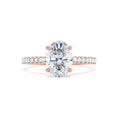 Load image into Gallery viewer, 1.50 CT Oval Lab Grown Diamond Pave Engagement Ring
