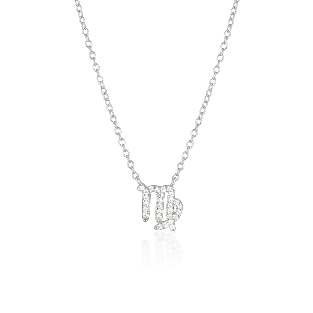 Virgo Charm Necklace with 0.1 TCW Round Lab-Grown Diamonds