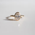 Load image into Gallery viewer, Elegant 1.50 CT Oval Lab Grown Diamond Bezel Set Engagement Ring
