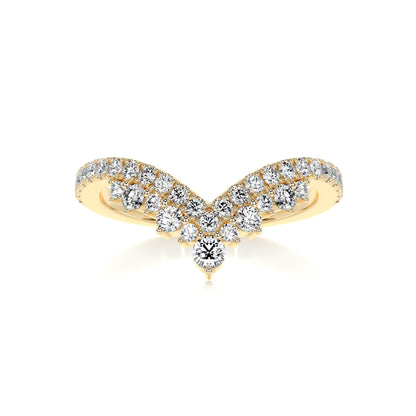 0.5 CT Round Swirl CVD EF/VVS Diamond Wedding Band 4