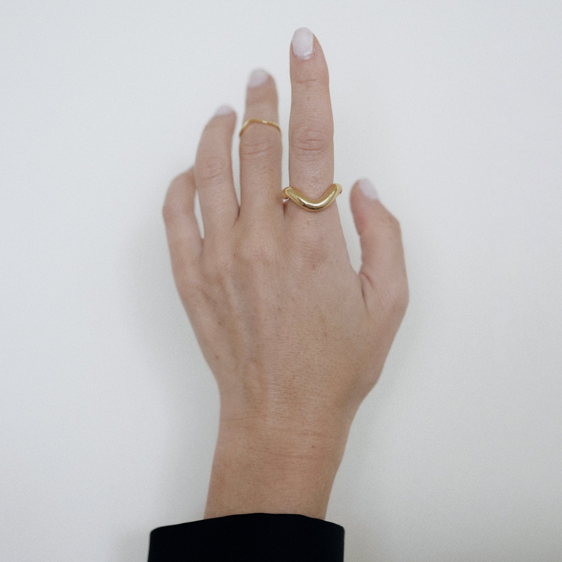 Uneven Thin Wave Wedding Band 6