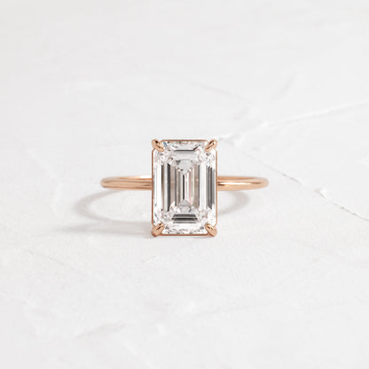 Solitaire-Emerald Lab Grown Diamond Engagement Ring