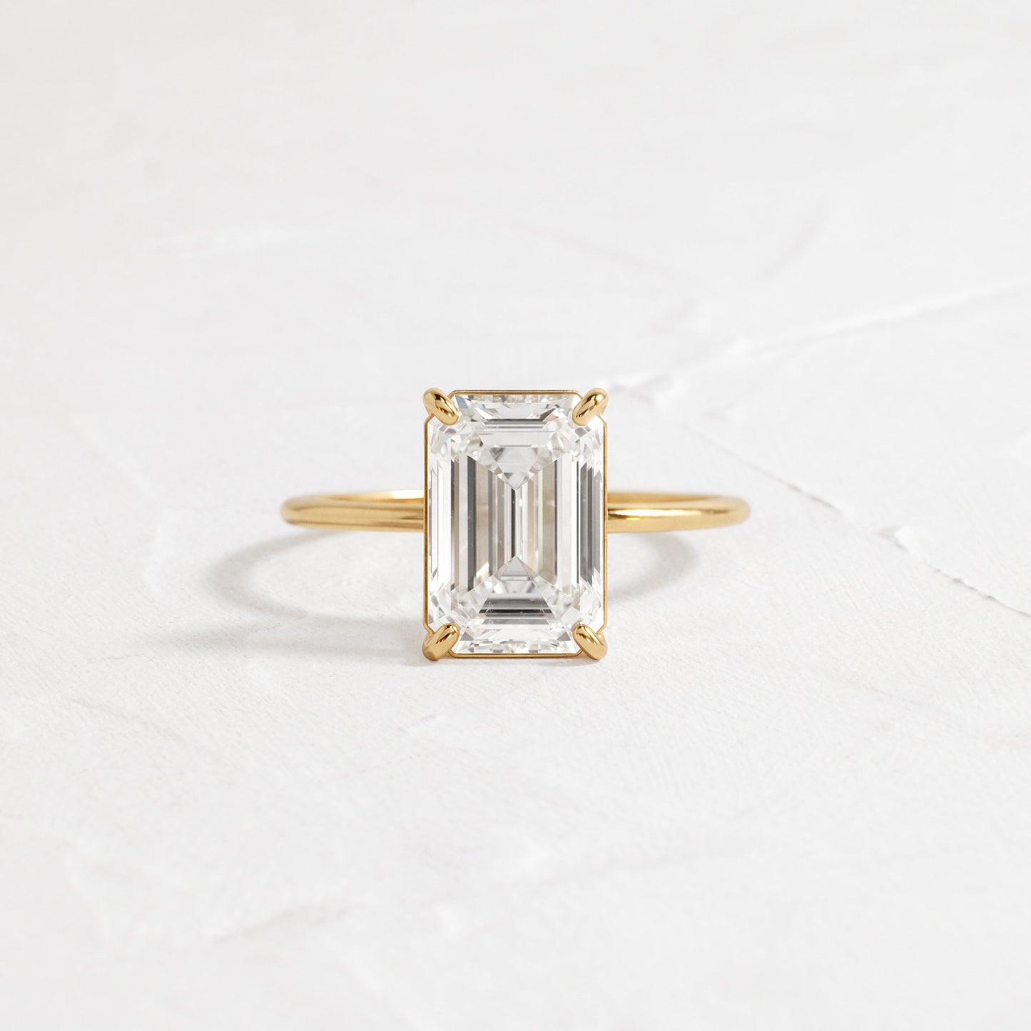 Solitaire-Emerald Lab Grown Diamond Engagement Ring