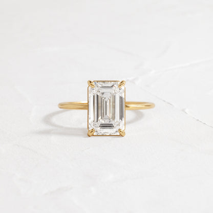 Solitaire-Emerald Lab Grown Diamond Engagement Ring