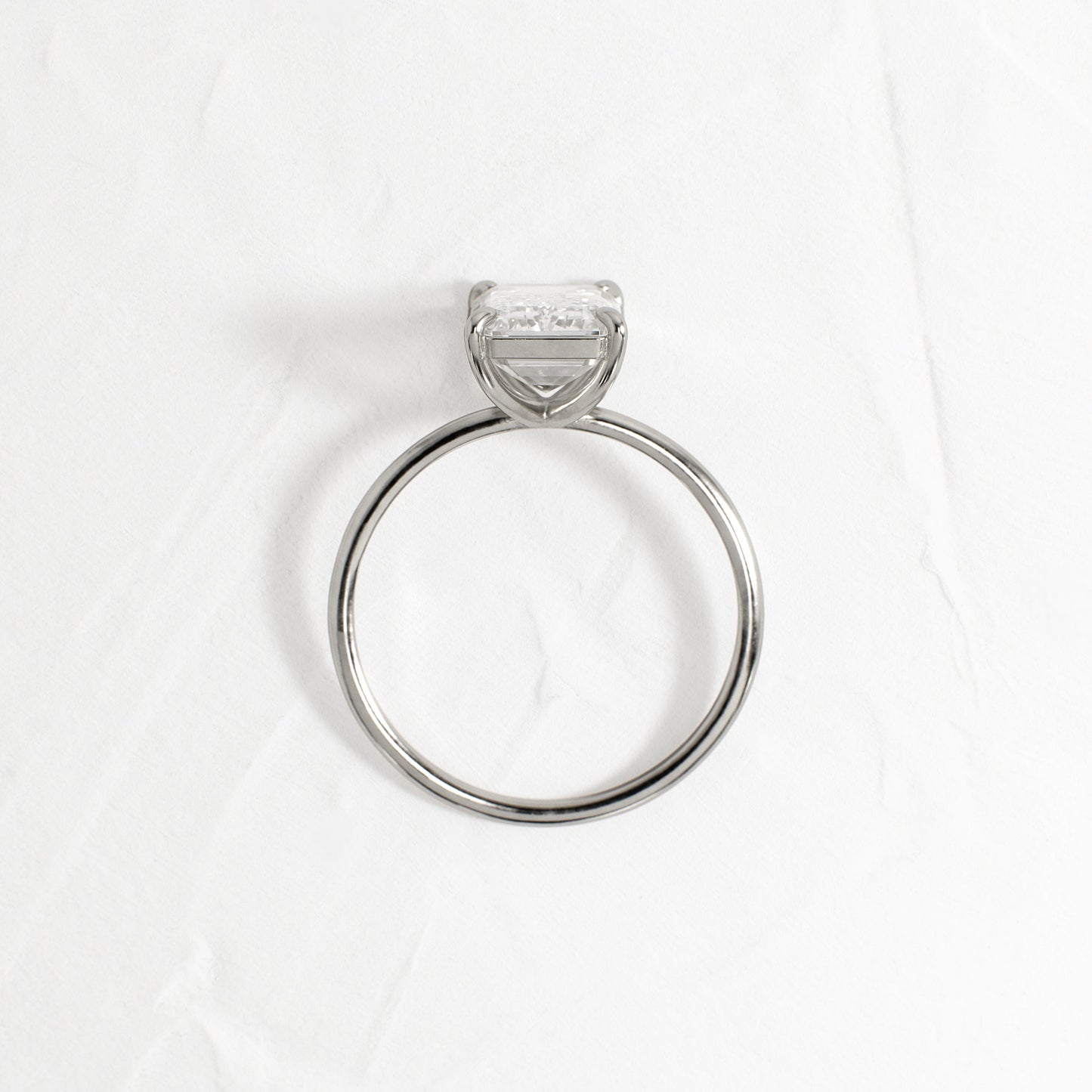 Solitaire-Emerald Lab Grown Diamond Engagement Ring