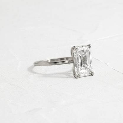 Solitaire-Emerald Lab Grown Diamond Engagement Ring