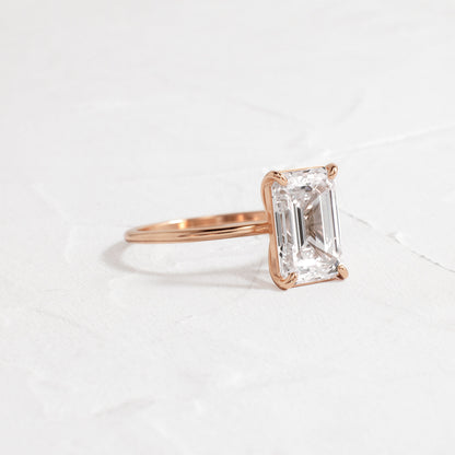 Solitaire-Emerald Lab Grown Diamond Engagement Ring