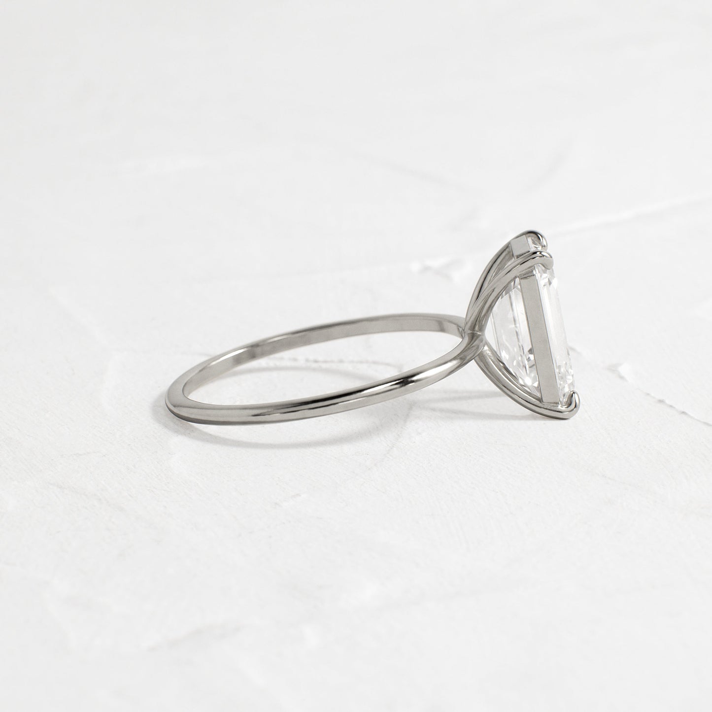 Solitaire-Emerald Lab Grown Diamond Engagement Ring